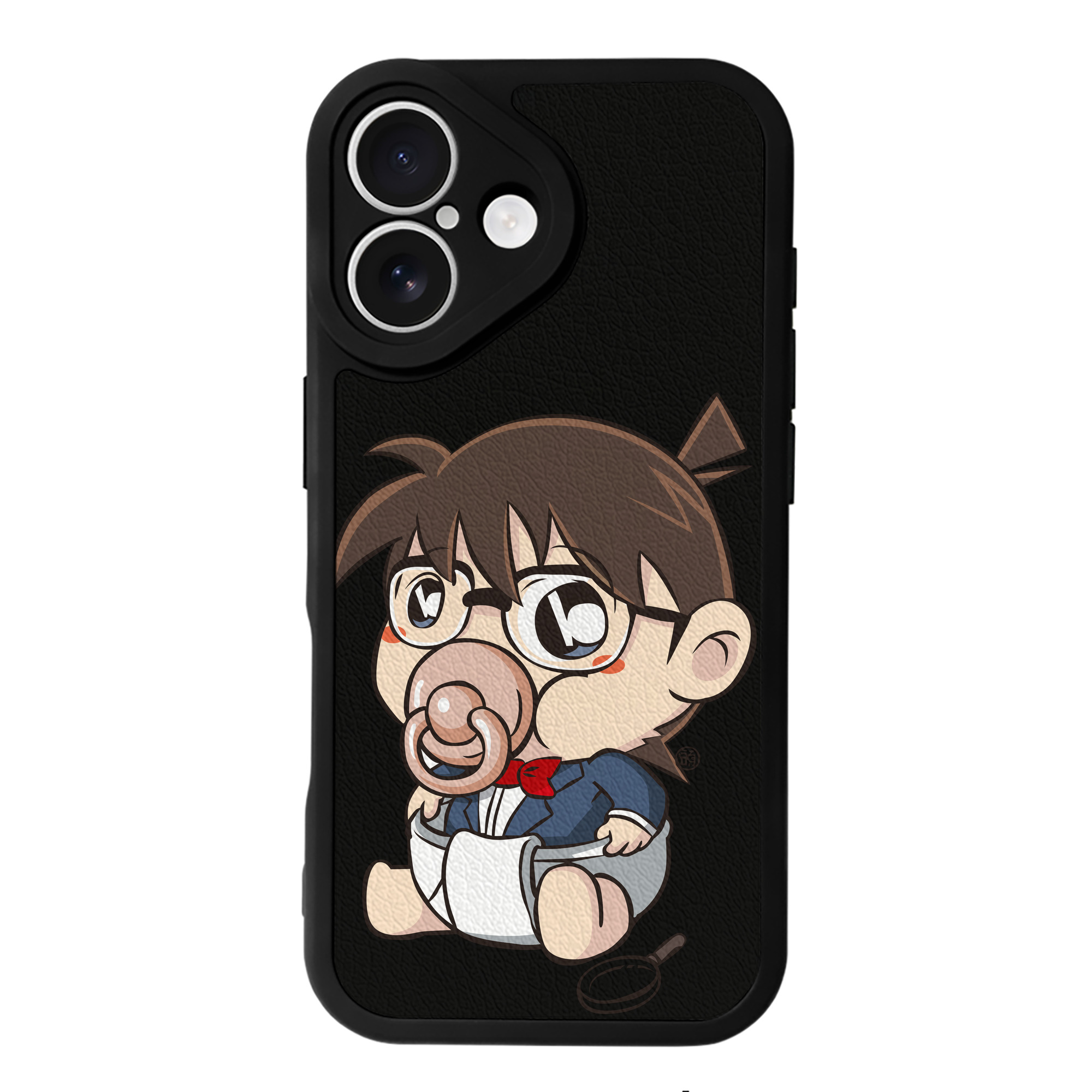 （画像用） 名探偵コナン 江戸川 コナン Detective Conan Conan Edogawa 【iPhone 16シリーズ対応】シリコンスマホケース（レザー調） 材質：シリコン